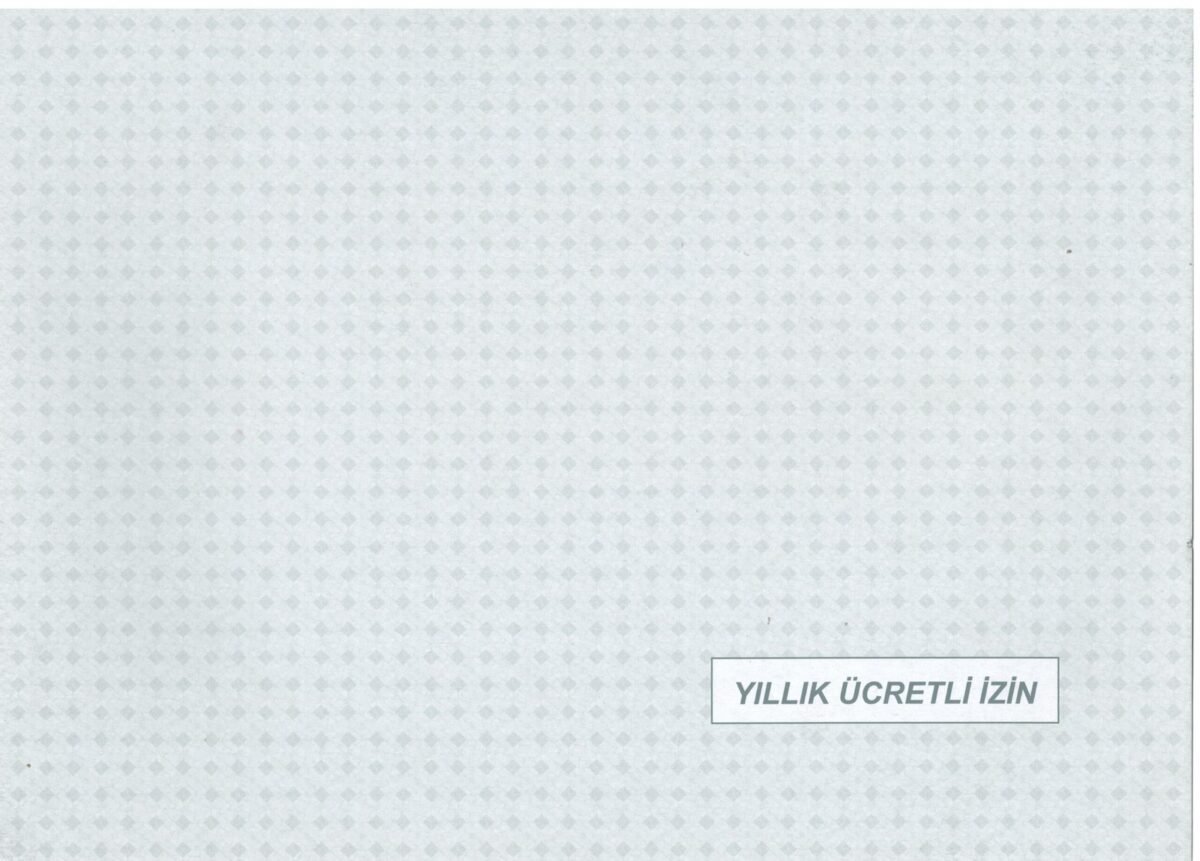 DILMAN UCRETLI IZIN DEFTERI 40Y KARTON KAPAK  - Görsel 1