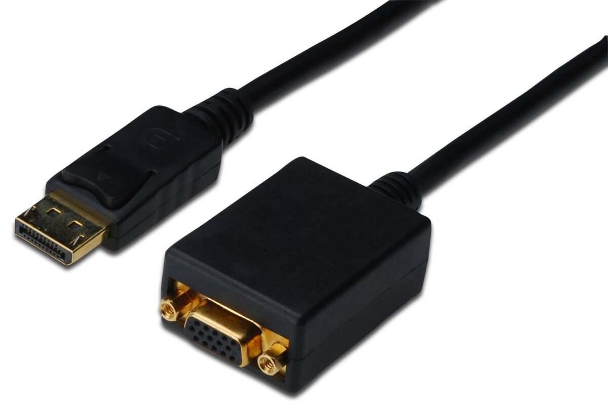 DIGITUS DISPLAYPORT VGA KABLO HD15/F - Görsel 1
