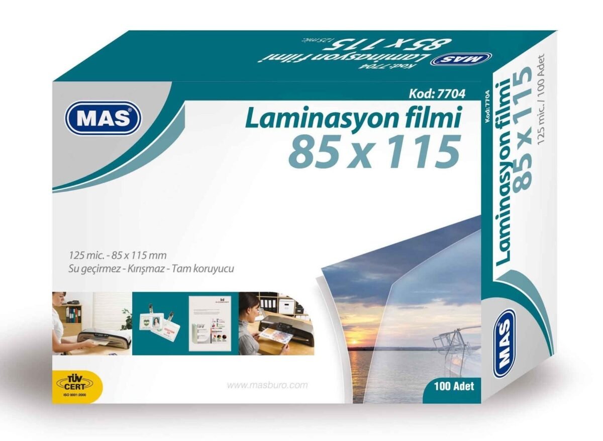 MAS 7705 LAMINASYON FILMI A5 125MC 100LU - Görsel 1