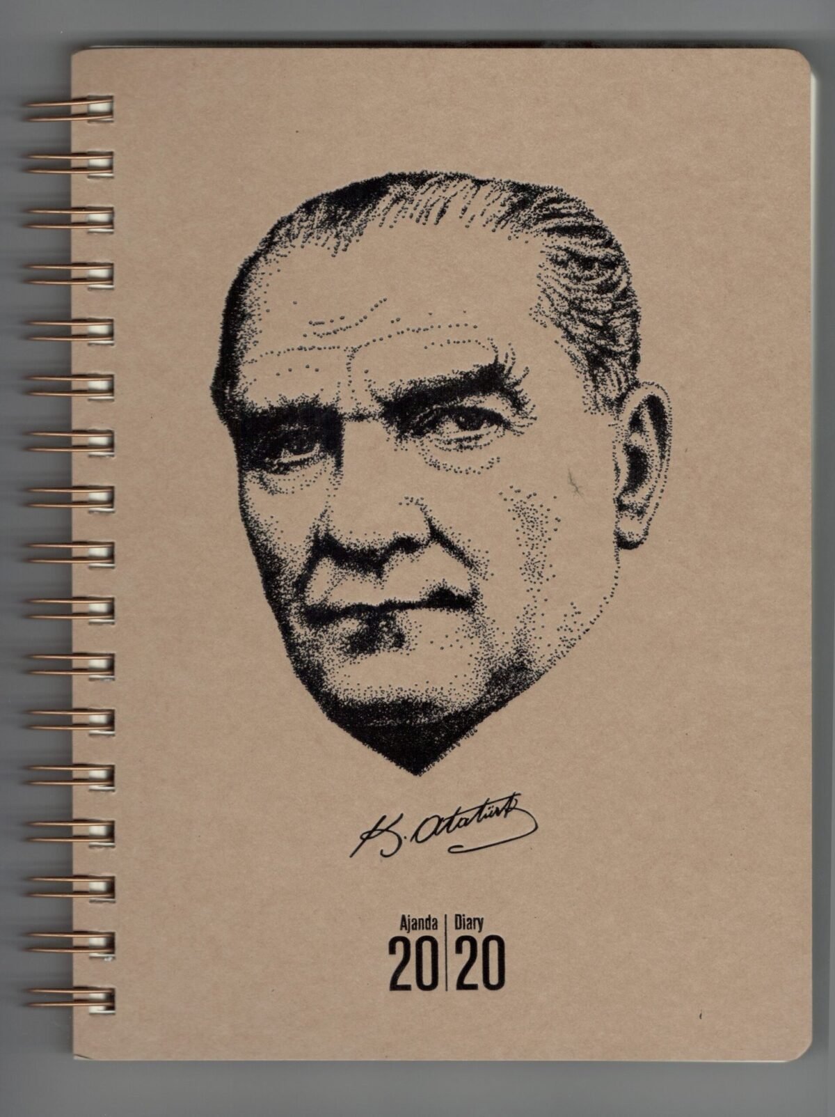 K.COLOR GUNLUK AJANDA 17X24 LAZER KESIM ATATU.AJ11 - Görsel 1