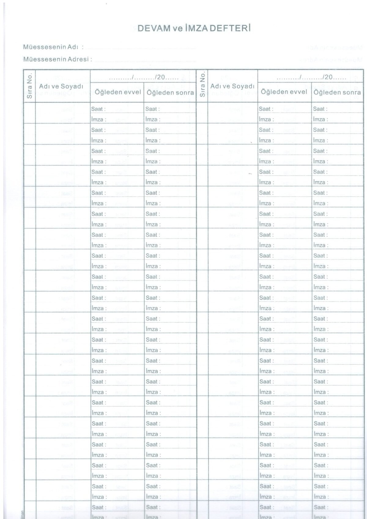 DILMAN IMZA DEVAM DEFTERI 96Y CILTLI  - Görsel 1