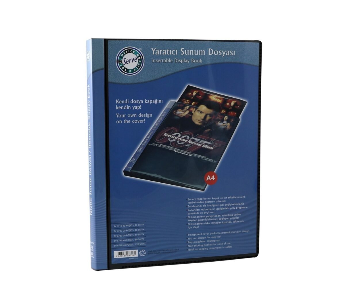 SERVE SUNUM KLASOR DOSYASI 30LU SIYAH - Görsel 1