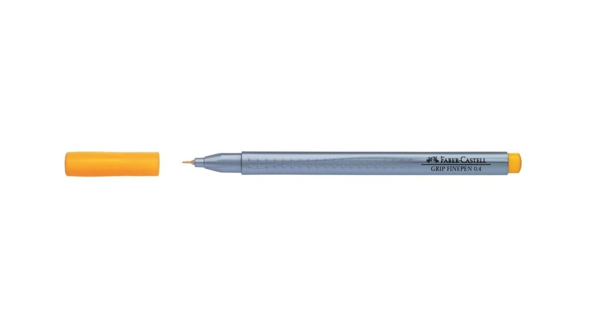 FABER CASTELL GRIP FINEPEN 0.4mm KROM SARISI - Görsel 1