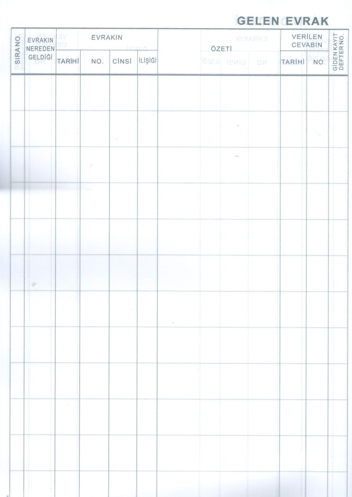 DILMAN GELEN EVRAK KARTON KAPAK - Görsel 1