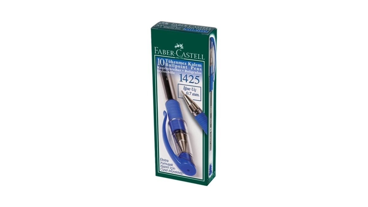 FABER CASTELL TUKENMEZ KALEM 1425 MAVI 10LU - Görsel 1