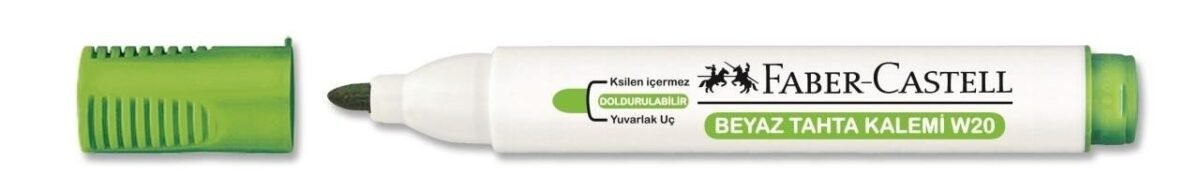 FABER CASTELL BEYAZ TAHTA KALEMI W20 LIME YESILI  - Görsel 1