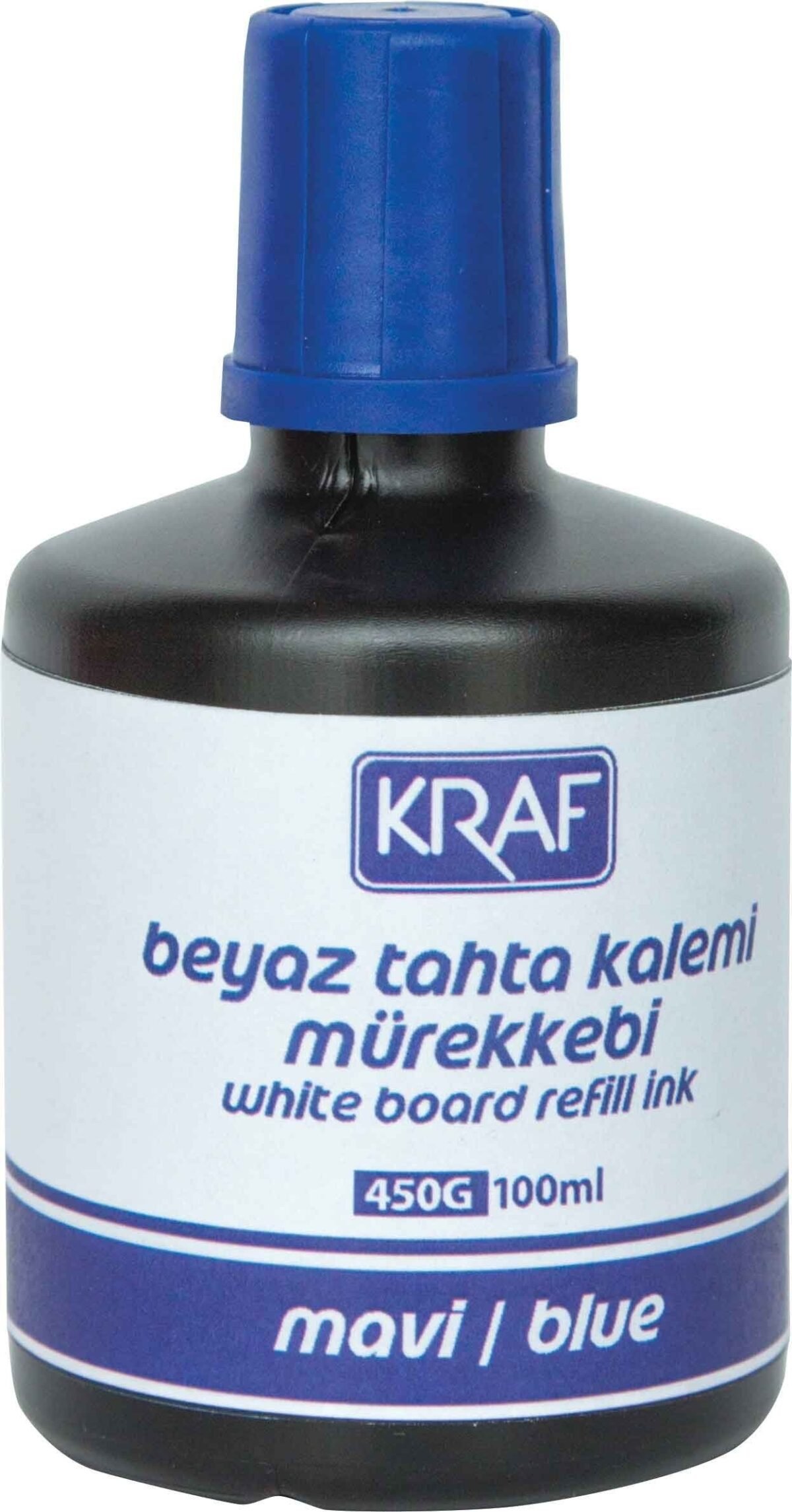 KRAF BEYAZ TAHTA KALEM MUREKKEBI 100ML MAVI - Görsel 1