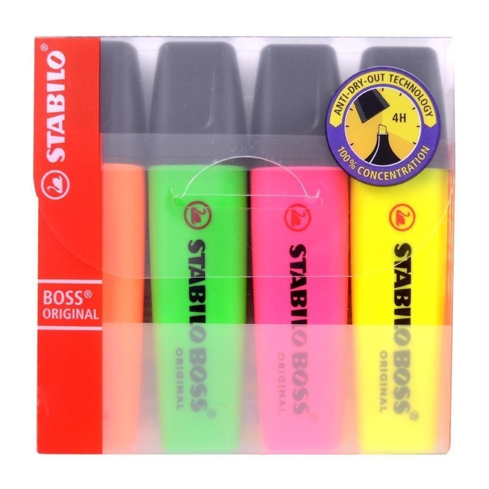 32817 STABILO BOSS ORIGINAL 4LU PAKET - Görsel 1