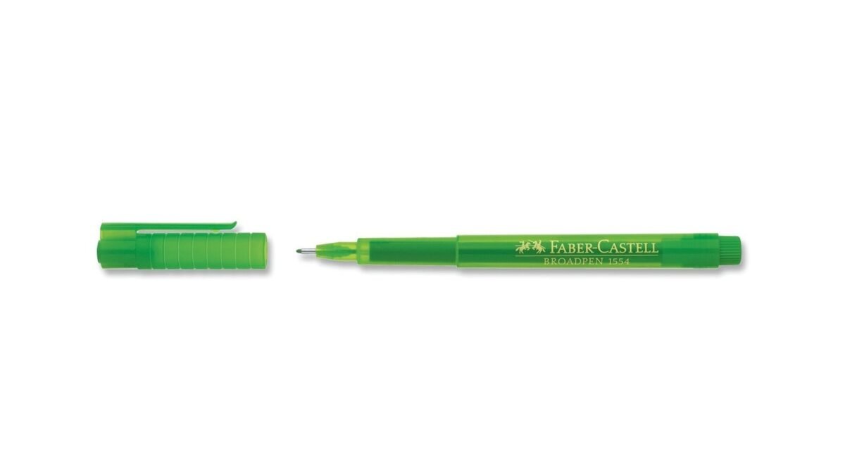 FABER CASTELL BROADPEN 1554 0.8 MM A.YESIL - Görsel 1