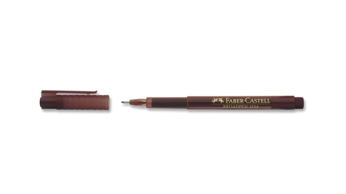 FABER CASTELL BROADPEN 1554 0.8 MM KAHVE - Görsel 1