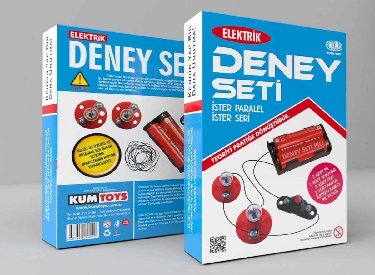 KUMTOYS AHSAP ELEKTRIK DENEY SETI KUTULU - Görsel 1