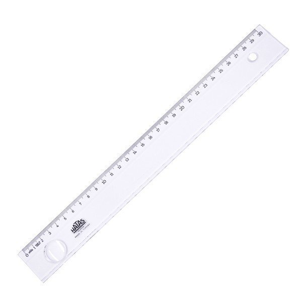 34132 HATAS MERCEKLI GENIS CETVEL 30cm PLS.0161 - Görsel 1