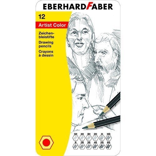 36155 EBERHARDFABER CIZIM KALEMI ARTIST COLOR METAL KUTU - Görsel 1