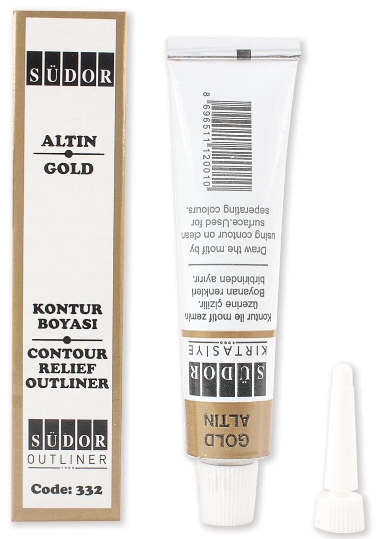 37070 SUDOR 333 KONTUR BOYASI TUP SIYAH 25 ML - Görsel 1