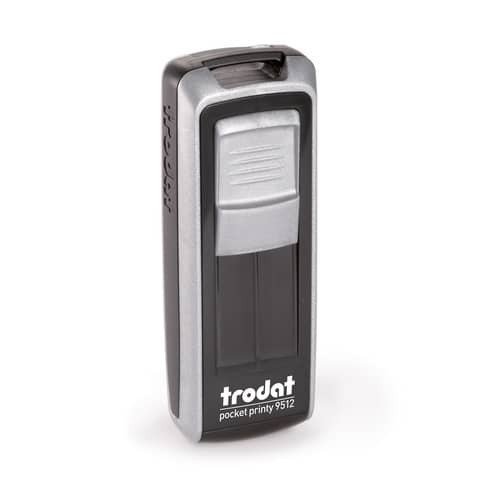 37318 TRODAT 9512 P4 CEP KASE 47x18MM SILVER-BLACK - Görsel 1