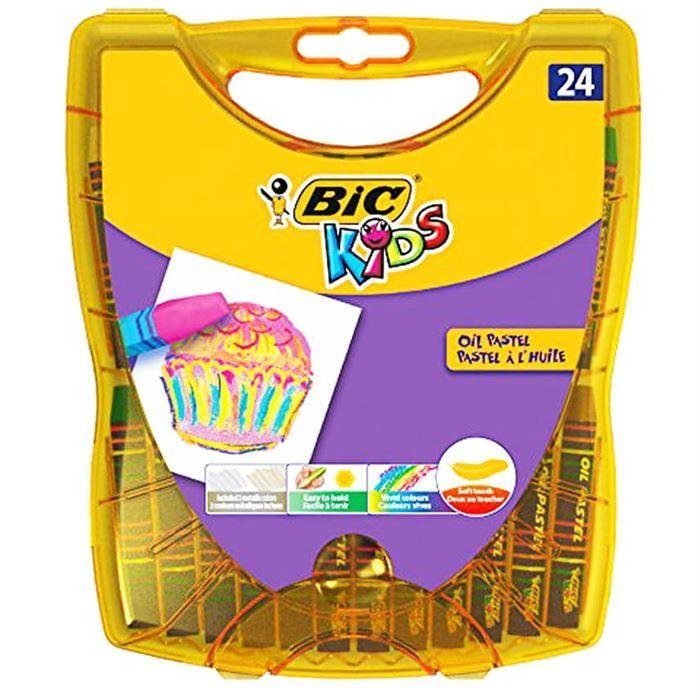 42716 BIC PASTEL BOYA YAGLI 24 KUTU - Görsel 1