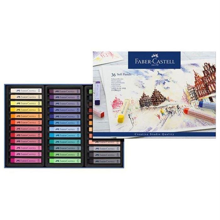 42864 FABER CASTELL CREATIVE STUDIO TOZ PASTEL BOYA 36R - Görsel 1
