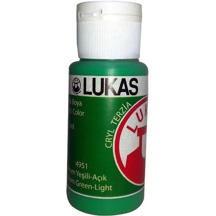 43632 LUKAS TERZIA AKRILIK BOYA 50 ML KROMOKIT YESIL ACI - Görsel 1