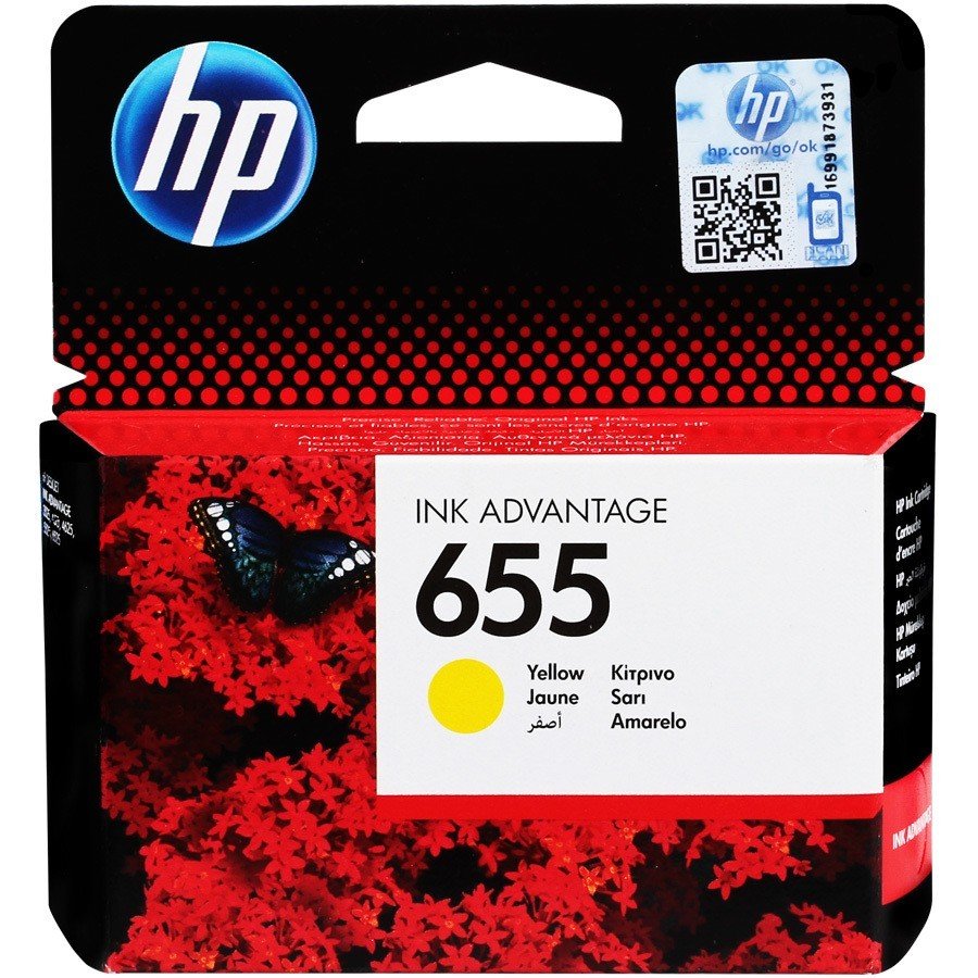 43947 HP YAZICI KARTUSU 655 SARI MUREKKEP CZ112A - Görsel 1