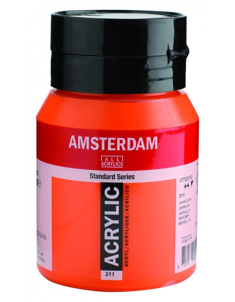 46697 TALENS AMSTERDAM AKRILIK BOYA 500ML VERMILION - Görsel 1
