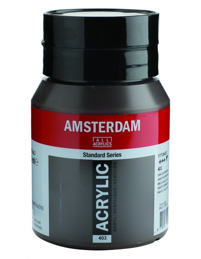 46699 TALENS AMSTERDAM AKRILIK BOYA 500ML VANDYKE BROWN - Görsel 1