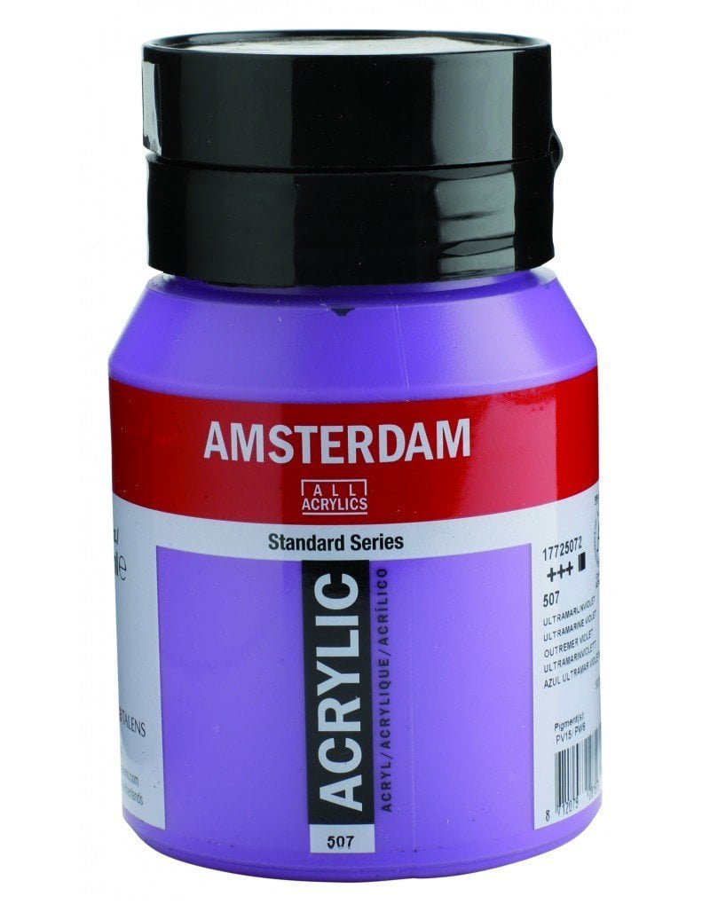 46700 TALENS AMSTERDAM AKRILIK BOYA 500ML ULTRAM. VIOLET - Görsel 1