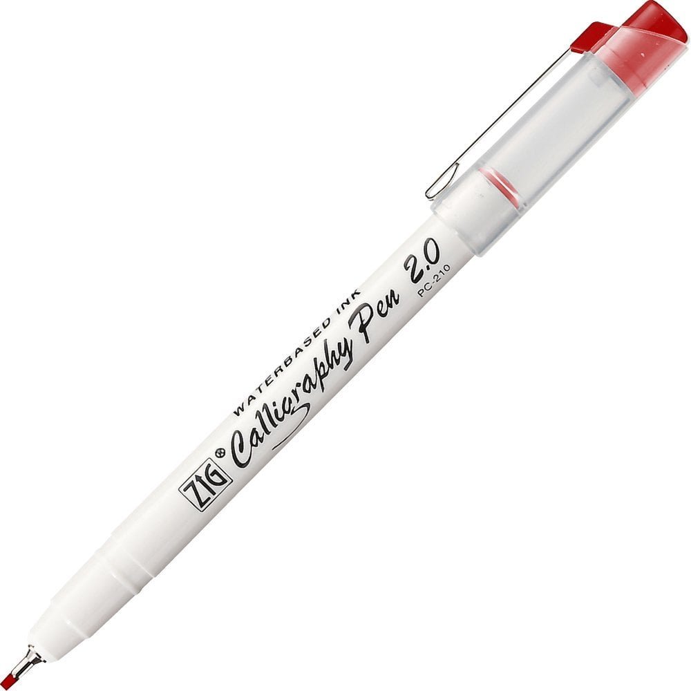 46836 ZIG KALIGRAFI KALEMI 2.0MM PC-210 KIRMIZI - Görsel 1