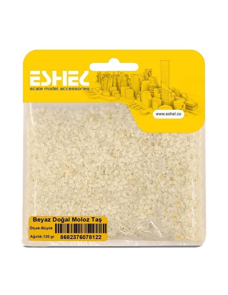 46859 ESHEL BEYAZ DOGAL MOLOZ TAS--BUYUK--120 GR - Görsel 1