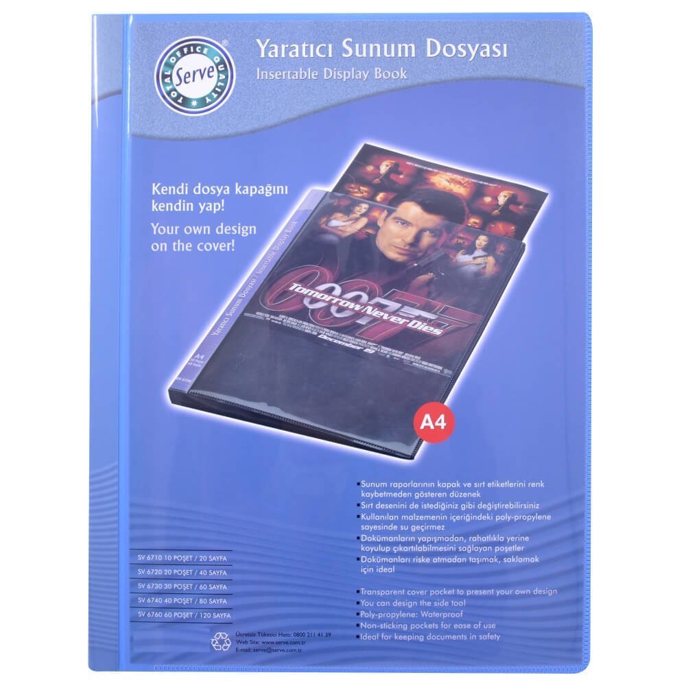 Serve-mavi SERVE SUNUM KLASOR DOSYASI 6730 30 LU MAVI - Görsel 1