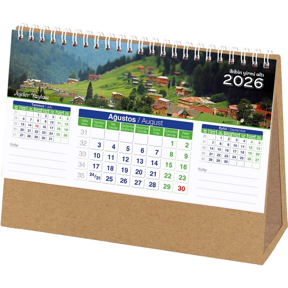AMT-01-KRFT Manzara Masa Takvimi Kraft - Taslama 20 x 14 x 7 cm AMT-01-KRFT Manzara Masa Takvimi Kraft - Taslama 20 x 14 x 7 cm - Görsel 1