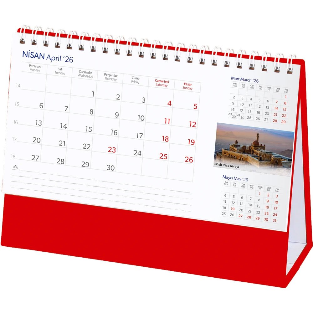 AMT-03-KT Anadolu Masa Takvimi Kırmızı - Taslama 20 x 14 x 7 cm AMT-03-KT Anadolu Masa Takvimi Kırmızı - Taslama 20 x 14 x 7 cm - Görsel 1