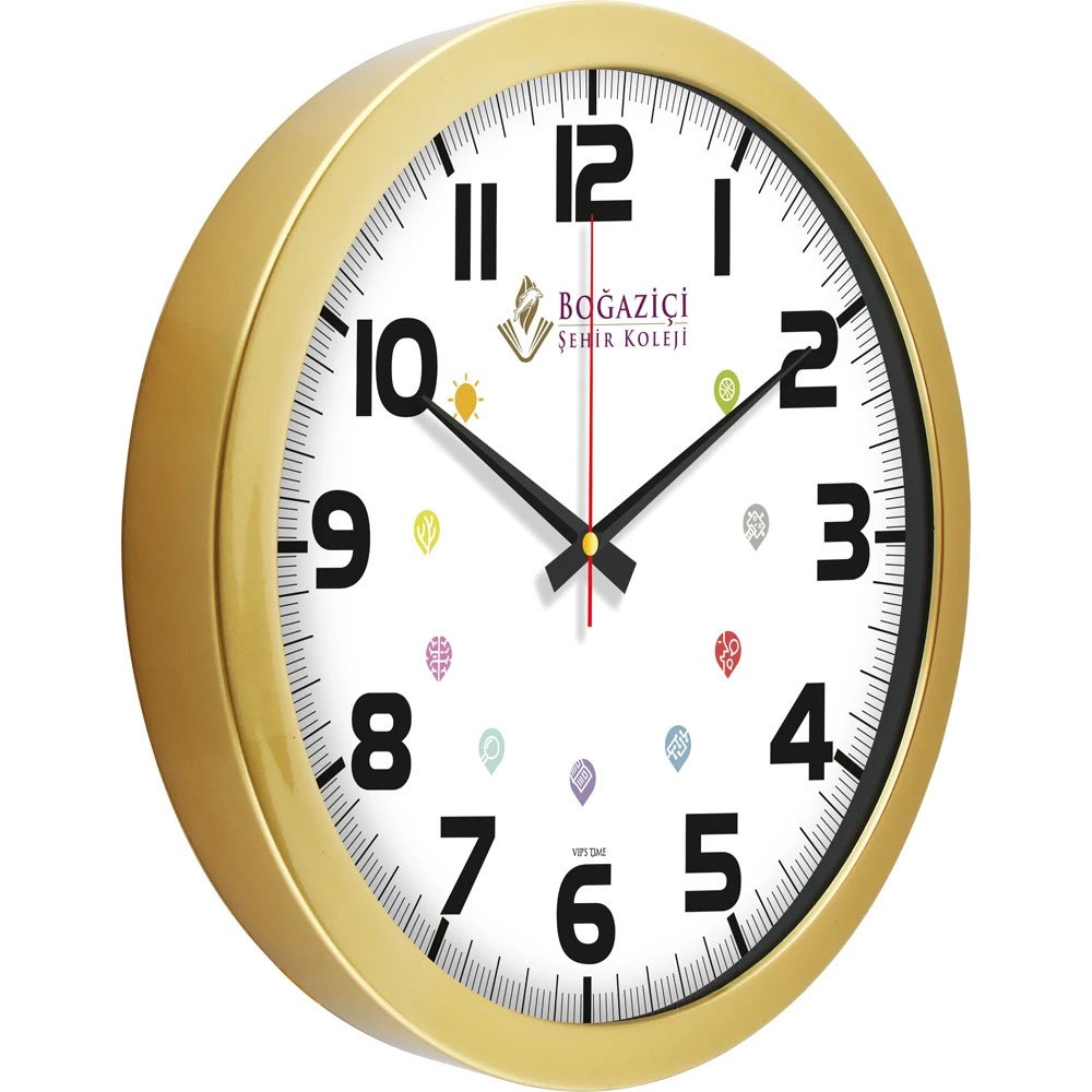 V30-570-A Metalize Duvar Saati Altın Ø 35 cm V30-570-A Metalize Duvar Saati Altın Ø 35 cm - Görsel 1