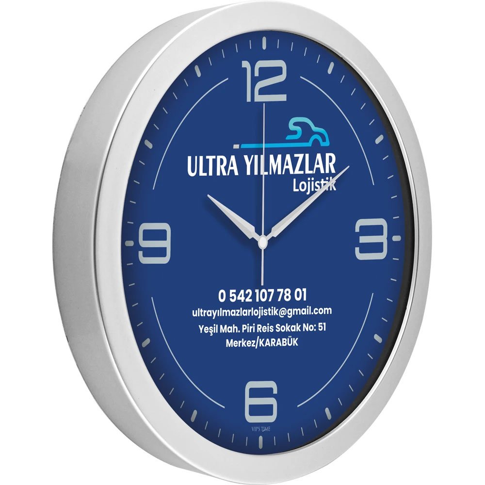 V30-575-G Metalize Duvar Saati Gümüş Ø 30 cm V30-575-G Metalize Duvar Saati Gümüş Ø 30 cm - Görsel 1