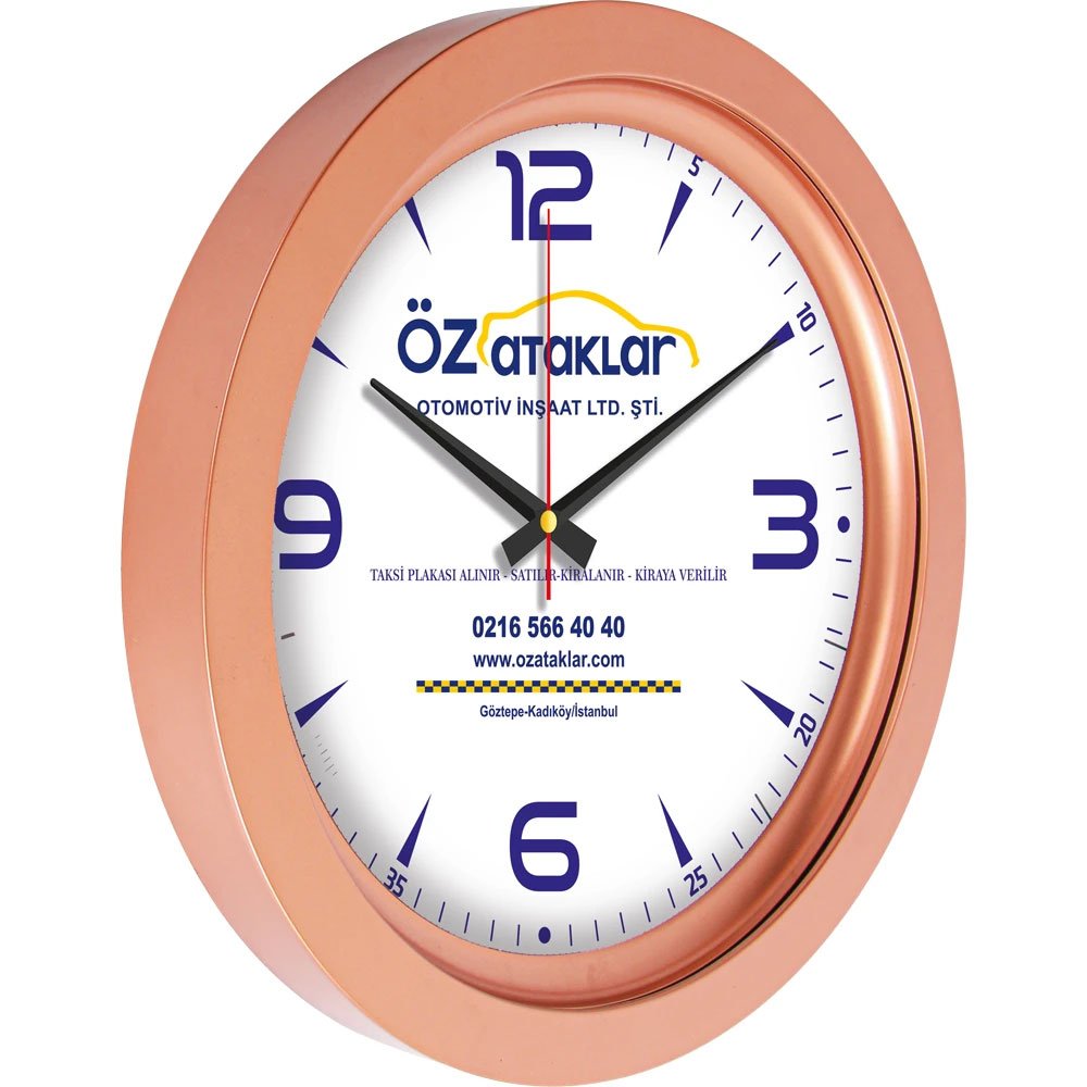 V30-741-B Metalize Duvar Saati Bronz Ø 40 cm V30-741-B Metalize Duvar Saati Bronz Ø 40 cm - Görsel 1