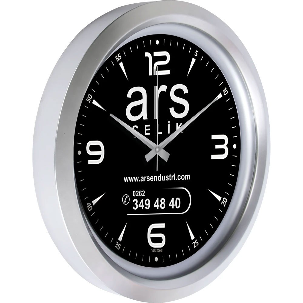 V30-743-G Metalize Duvar Saati Gümüş Ø 40 cm V30-743-G Metalize Duvar Saati Gümüş Ø 40 cm - Görsel 1